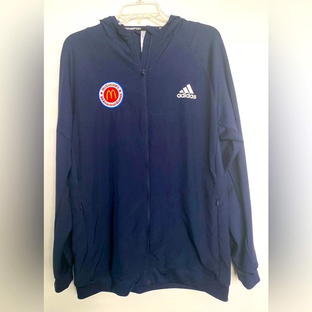 Adidas Aeroready McDonalds All American Games Blue Zip Hoodie Jacket size Large